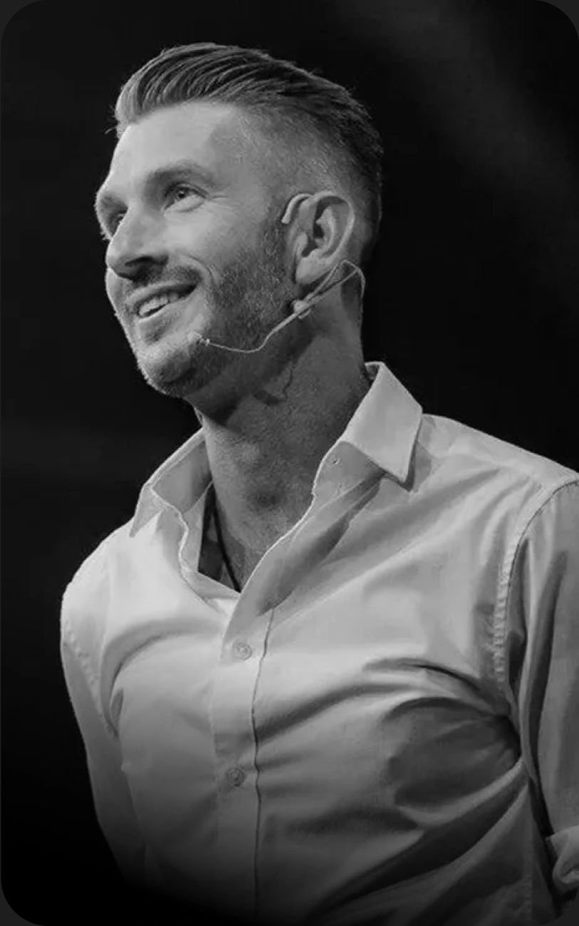 Tim, a European biohacker, pictured wearing Hume Band 2.0